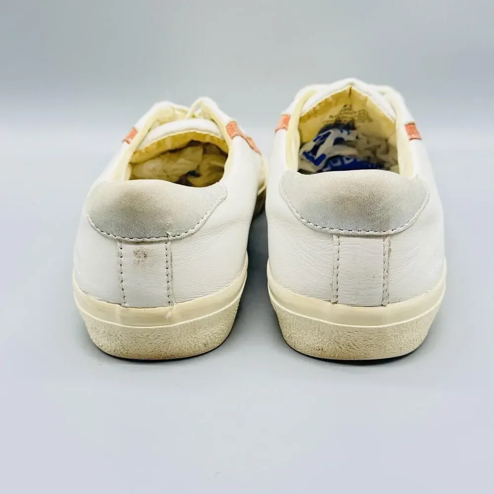 Madewell Shoes Womens 8.5 White Leather Sidewalk Low Top Lace Up Court Sneakers